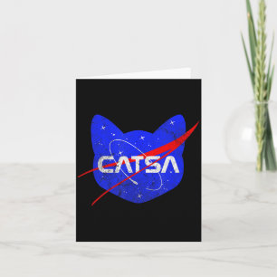 Space Cat Funny Universe Catsa Card