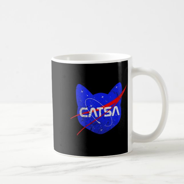 Space Cat Funny Universe Catsa  Coffee Mug (Right)