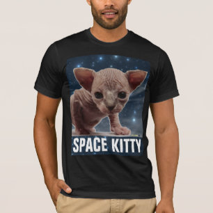 SPACE CAT Hairless Sphnix Funny T-Shirts