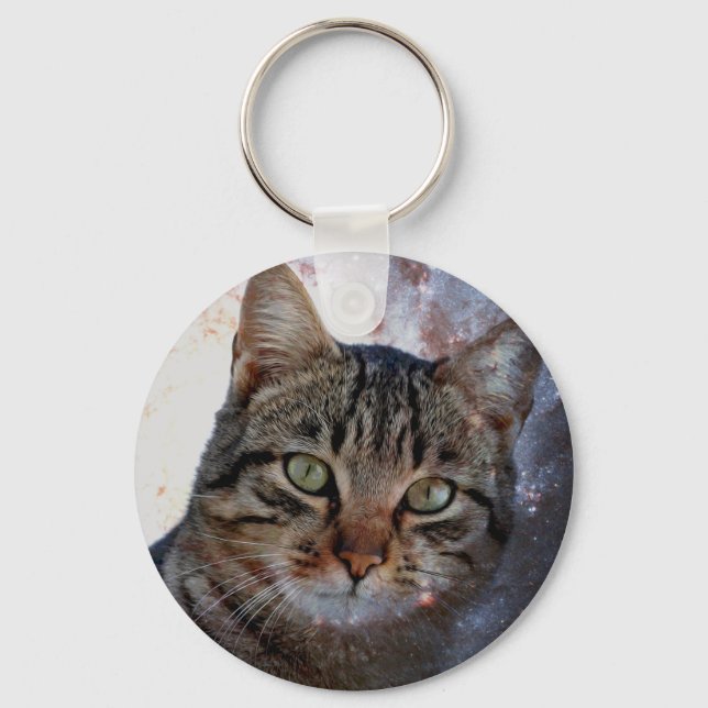Space Cat Key Ring (Front)