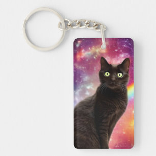 Space Cat Key Ring