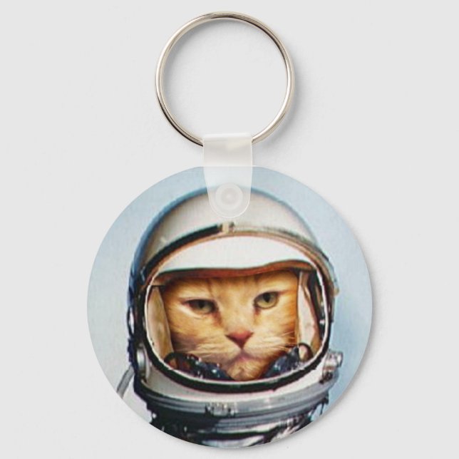 Space Cat Key Ring (Front)