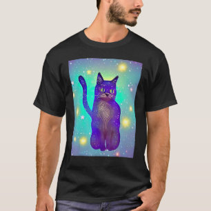Space Cat Kitty Kitten In Cat Style 2 T-Shirt