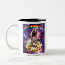 Space Cat Llama Pug Riding Nachos