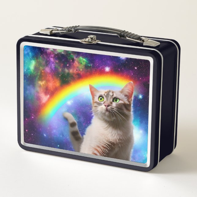 Space Cat Metal Lunch Box (Front)