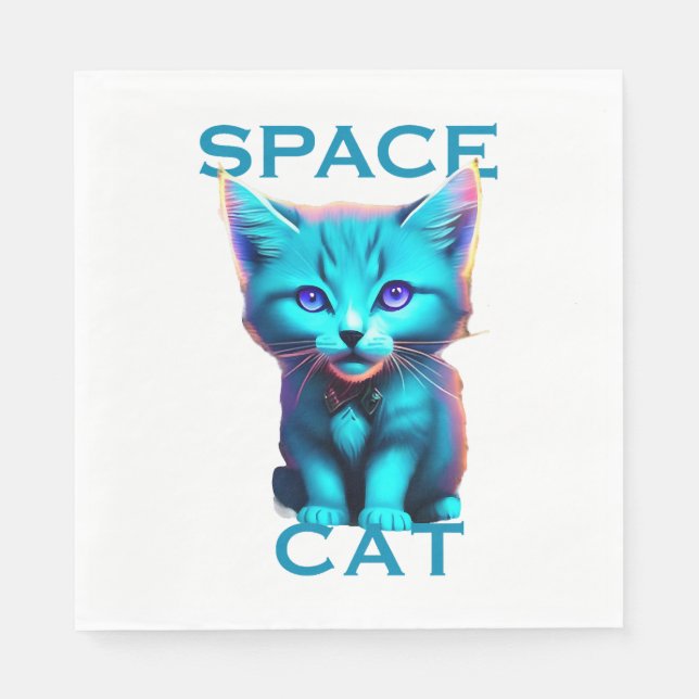 Space Cat Napkin (Front)