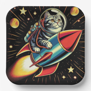 Space cat paper plates! plate