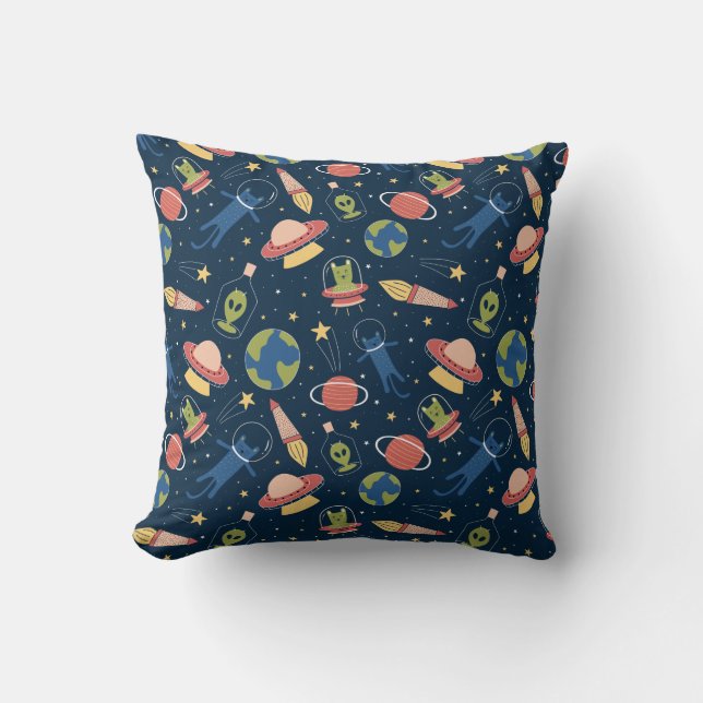 Space Cat Pattern Cushion (Front)