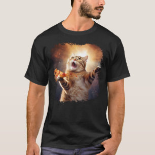 Space Cat Pizza Cat Galaxy Cute Kitty In Space Piz T-Shirt