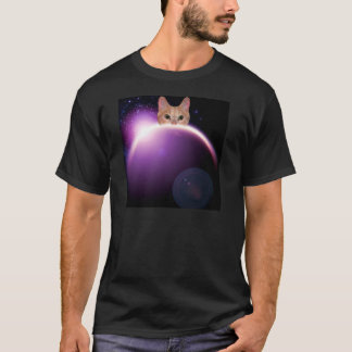 Space Cat Planet LOL Funny Men's Shirt