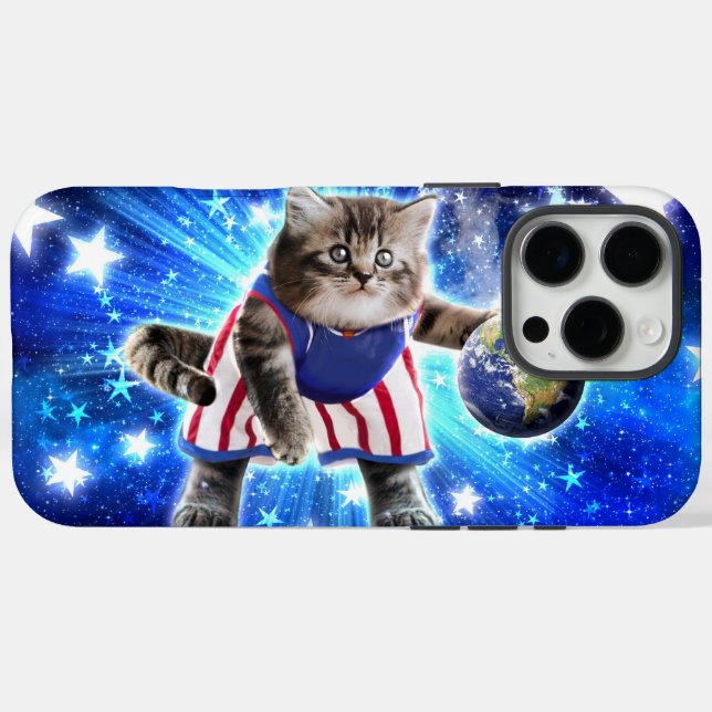 Space cat playing basketball                       Case-Mate iPhone case (Back (Horizontal))