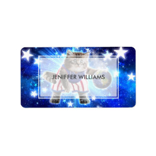 Space cat playing basketball                       label