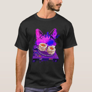 Space Cat Remix DJ Sushi Remix for cat galaxy T-Shirt
