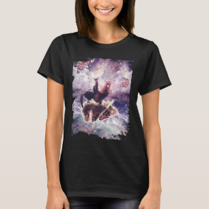 Space Cat Riding Chicken Unicorn  Pizza & Taco T-Shirt