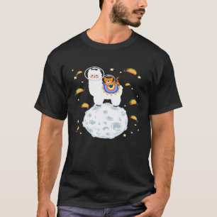 Space Cat Riding Llama print Tacos Premium T-Shirt