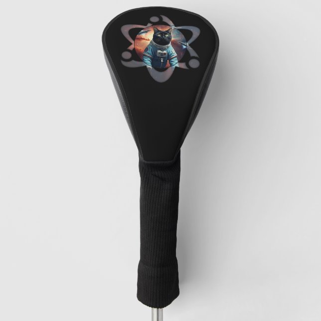 Space Cat Science Golf Head Cover (Front)