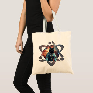 Space Cat Science Tote Bag