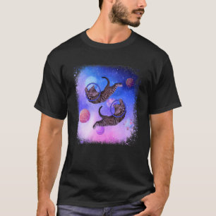 Space Cats Kittens Astronaut Planet Outer Space T-Shirt