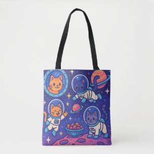 Space Cats – Playful Astronaut Kittens  Tote Bag