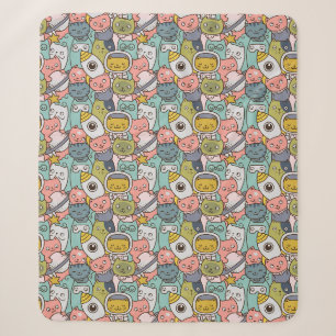 Space Cats Sherpa Blanket