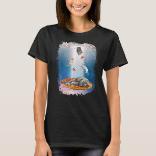 Space Cats UFO Pizza Cat Galaxy Funny Kitty In Spa T-Shirt