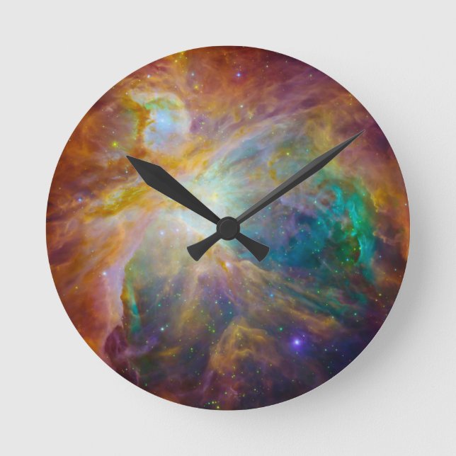 Space - Chaos in Orion Round Clock (Front)