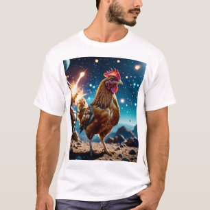 Space Chicken T-Shirt Funny Gift