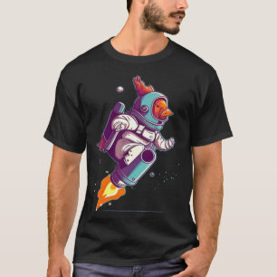 Space Chicken with Space Suit T-Shirt