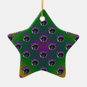 Space Chimp Ceramic Ornament
