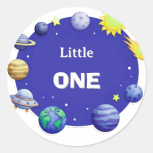 Space Circle Clipart Set Classic Round Sticker