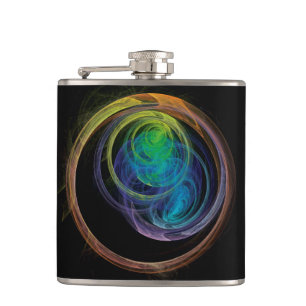 Space Circles Hip Flask