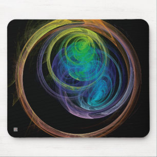 Space Circles Mouse Pad
