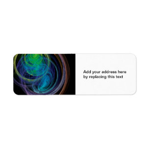 Space Circles Return Address Label