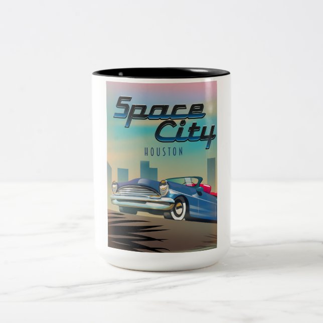 Space City Houston Two-Tone Coffee Mug (Center)