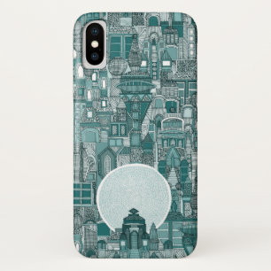 space city mono teal iPhone x case