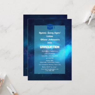 Space Classic Simple Graduation  Invitation