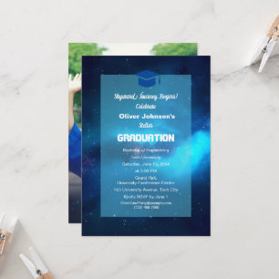 Space Classic Simple Graduation Invitation