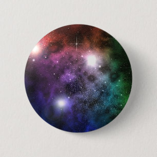 Space Clouds 6 Cm Round Badge