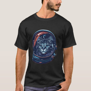 Space Cosmic Cat Astronaut Vintage Space Lover Gif T-Shirt