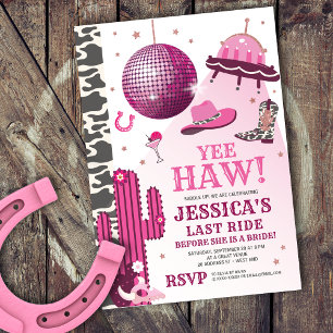 Space cowgirl bachelorette party invitation