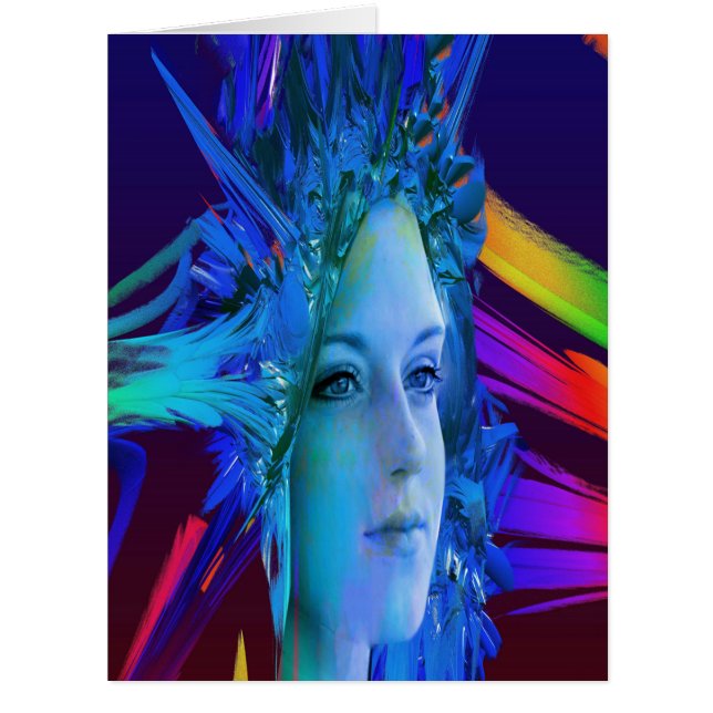 Space Crystal Greeting Card (Front)