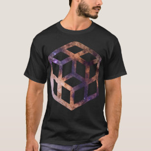 Space Cube Grid Astro Geometry T-Shirt