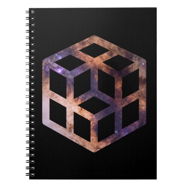 Space Cube Grid Astro Notebook (Front)