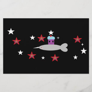 Space Cupcake and Mr. Narwhal Stationery