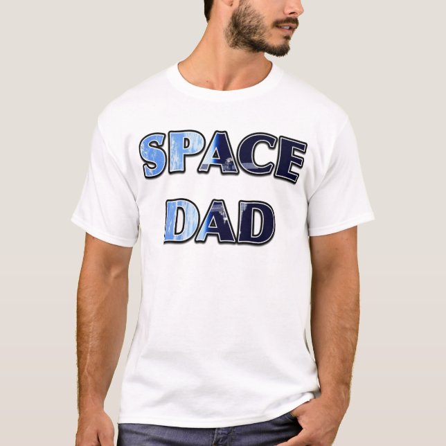 "SPACE DAD' Satellite Design T-Shirt (Front)