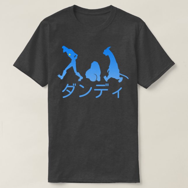 Space Dandy Silhouette Dandy Blue T-Shirt (Design Front)