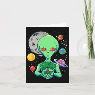 Space Day Celebration Cosmic Alien Tree Of Life Ea Card