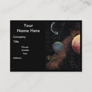 SPACE design ~ COMET theme chubby business card B