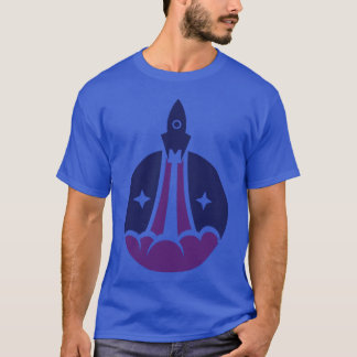 Space design shows the launch of a rocket vector f T-Shirt