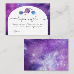 Space Diaper Raffle Card   Space Baby Shower